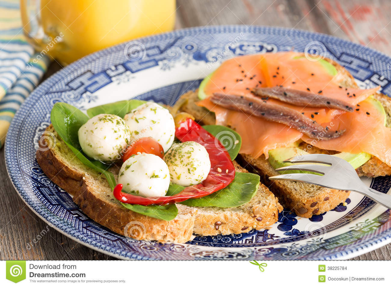 Tasty Healthy Snacks
 Tasty Healthy Picnic Snacks Stock Image of glass