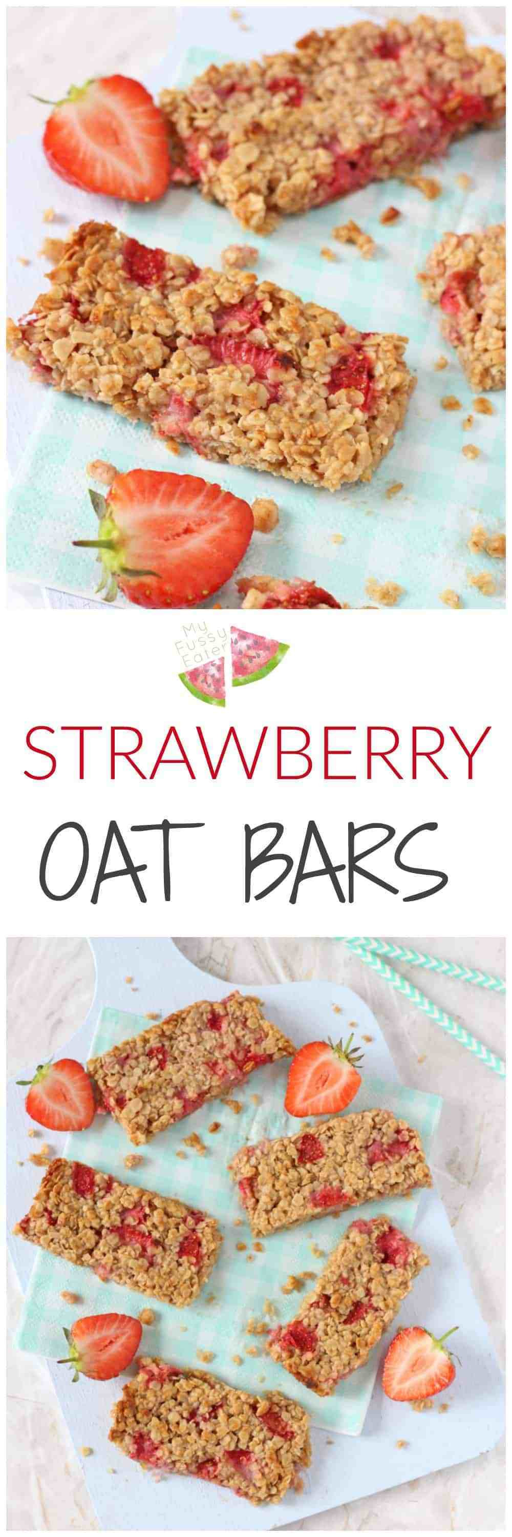 Tasty Healthy Snacks
 Strawberry Oat Bars My Fussy Eater