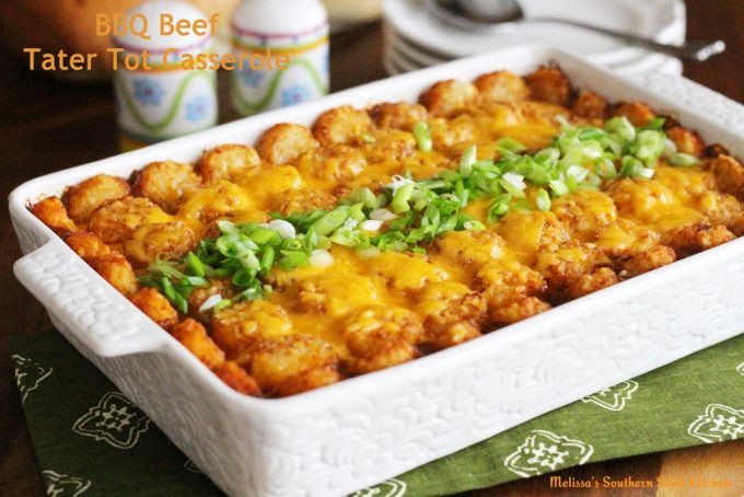 Tater Tot Casserole With Ground Beef
 Barbecue Beef Tater Tot Casserole