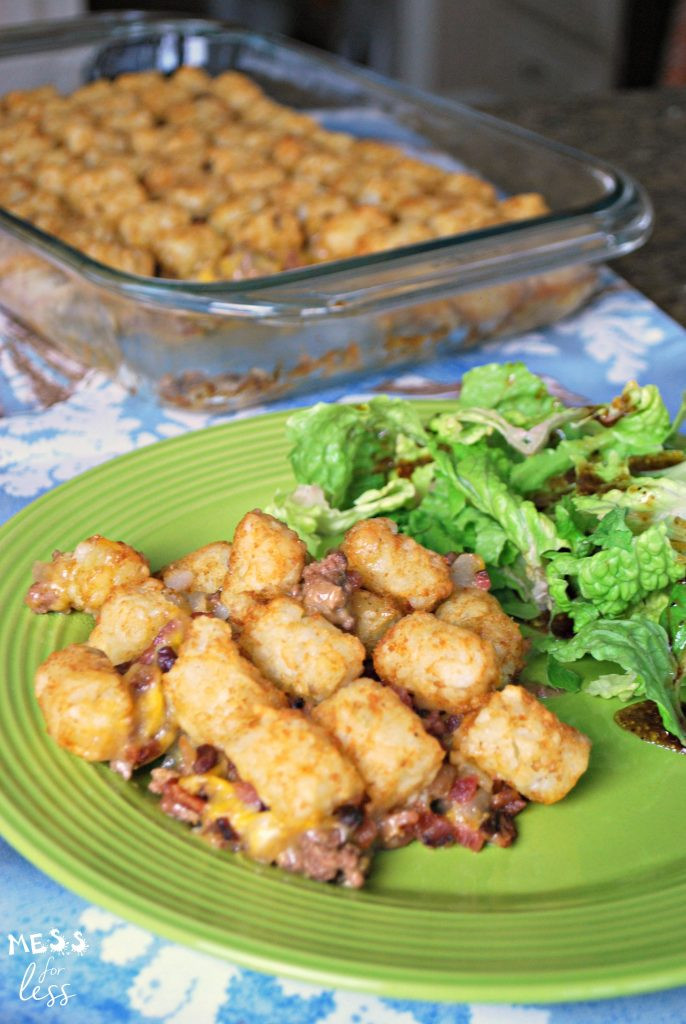 Tater Tot Casserole With Ground Beef
 Ground Beef Tater Tot Casserole Mess for Less