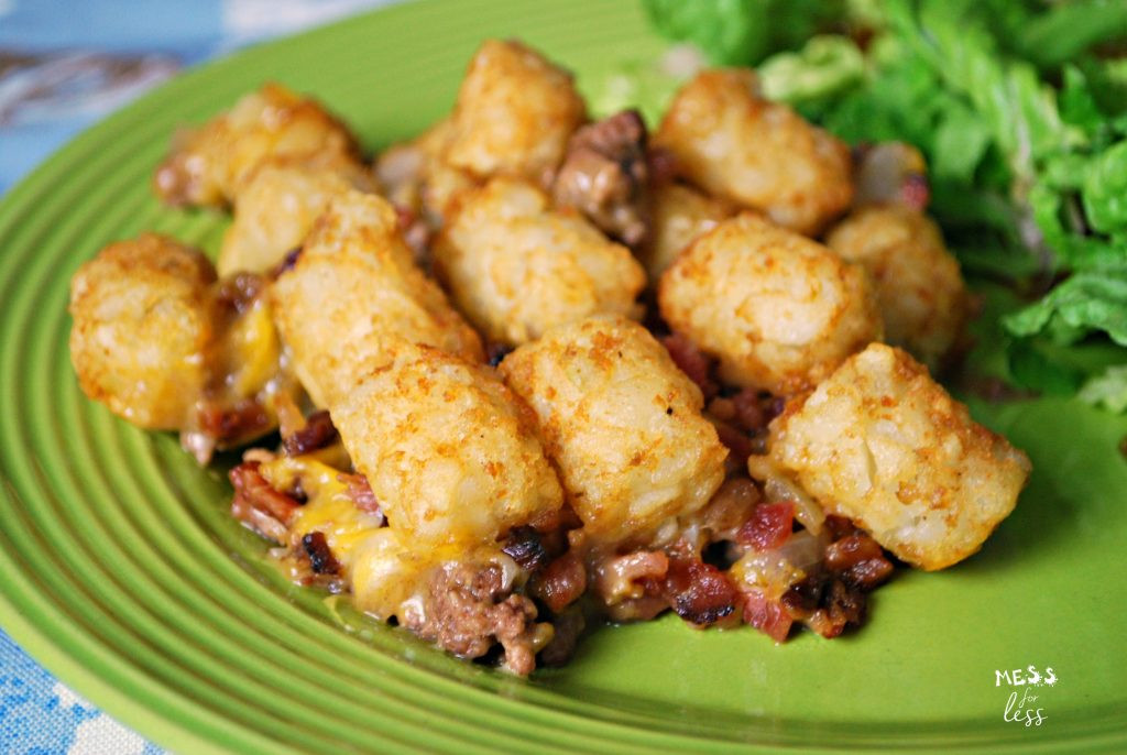 Tater Tot Casserole With Ground Beef
 Ground Beef Tater Tot Casserole Mess for Less