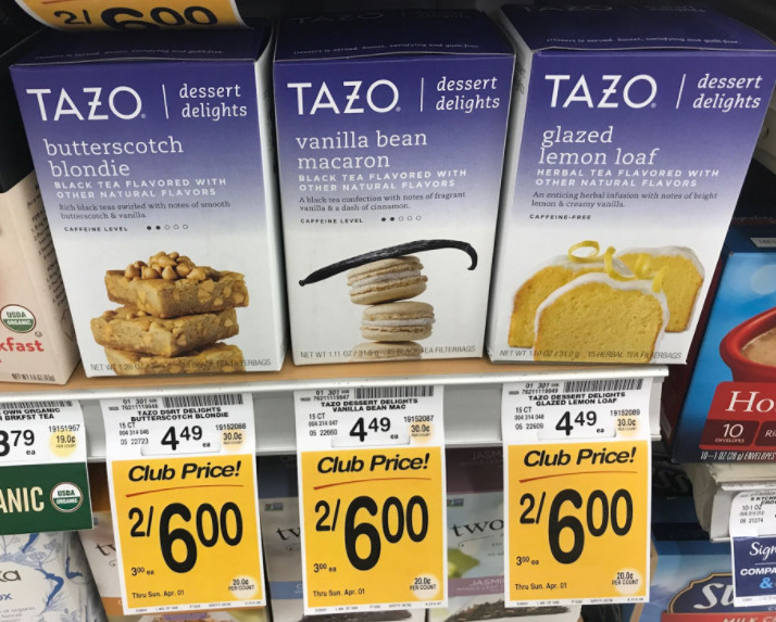 Tazo Dessert Delights
 Tazo Tea Coupon Pay $2 00 for Dessert Delights Tea