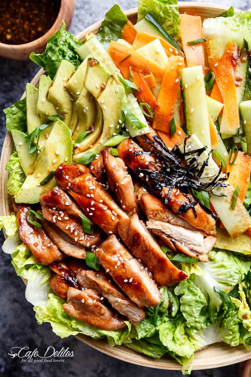 Teriyaki Chicken Salad
 Teriyaki Glazed Chicken Salad Cafe Delites