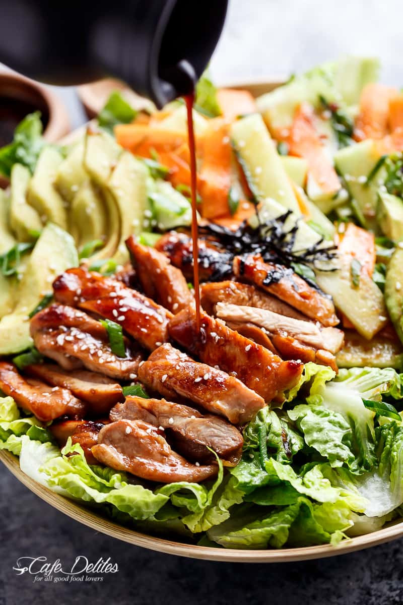 Teriyaki Chicken Salad
 Teriyaki Glazed Chicken Salad Cafe Delites