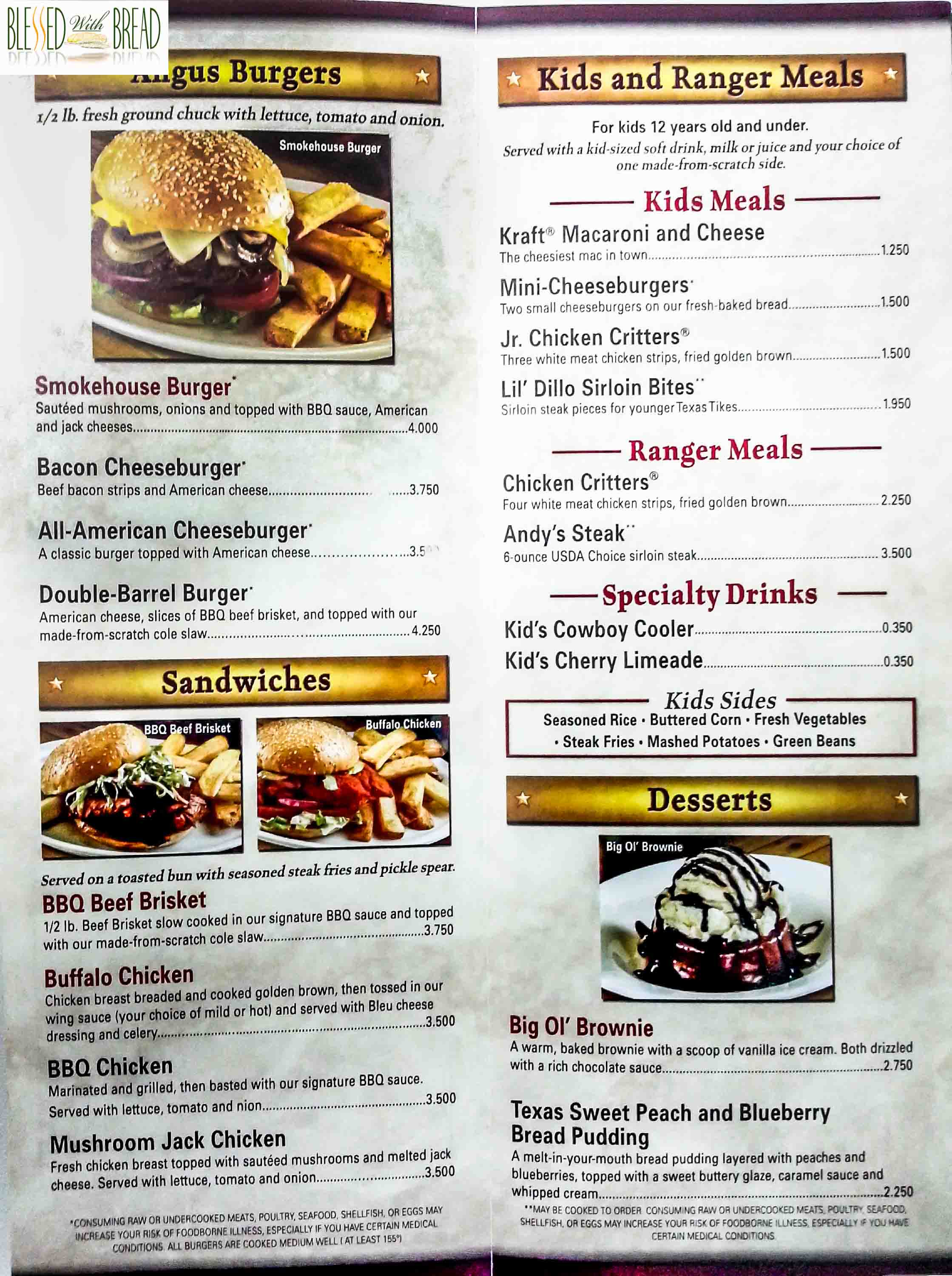 Texas Roadhouse Dessert Menu
 Olive Garden Menu With Prices Related Keywords