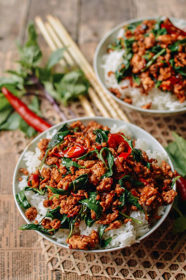 Thai Basil Recipes
 10 Minute Thai Basil Chicken Easy Gai Pad Krapow The
