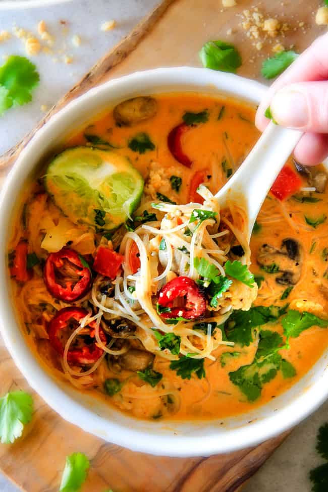 Thai Chicken Soup Recipe
 easy ONE POT Thai Chicken Noodle Soup Video