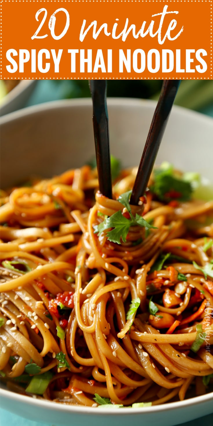 Thai Noodles Recipe
 20 Minute Spicy Thai Noodles The Chunky Chef
