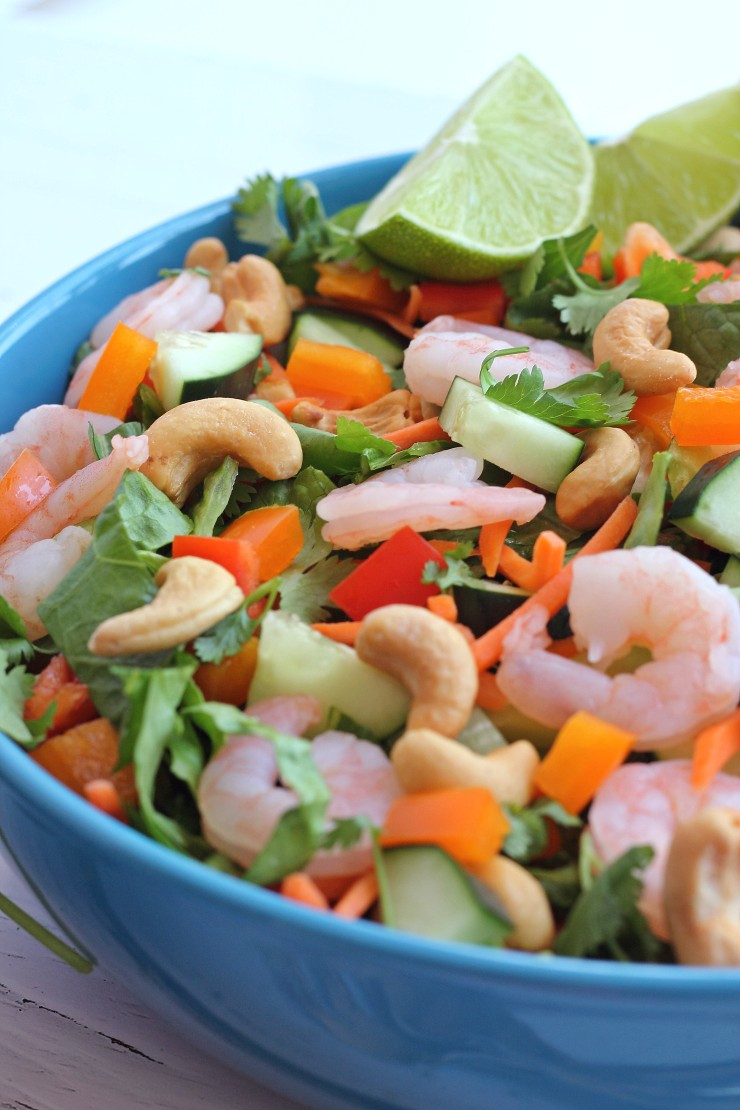 Thai Shrimp Salad
 Thai Shrimp Salad Almond Dressing Paleo Whole30