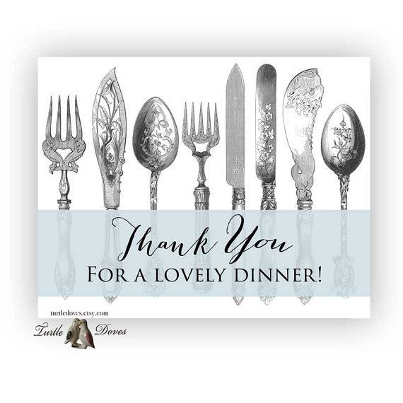 Thank You For Dinner
 Flatware Dinner Thank You Design No 2 Thank You by