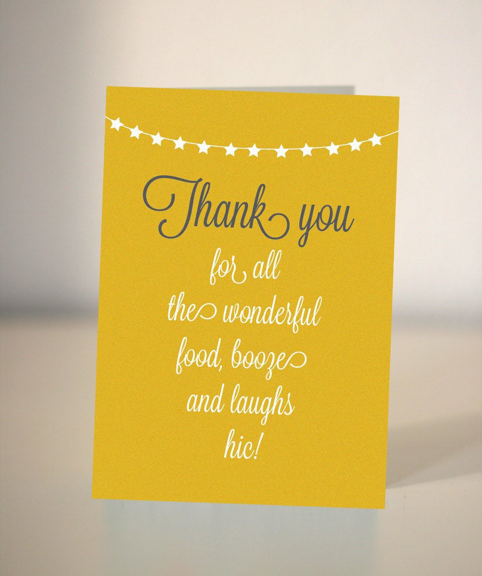 Thank You For Dinner
 Items similar to Thank you card for dinner party on Etsy