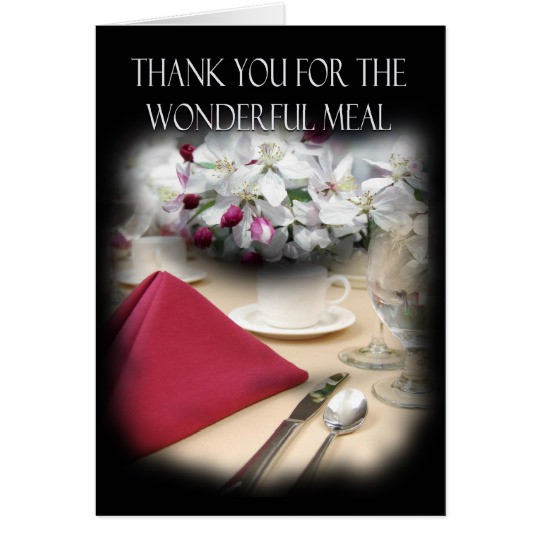 Thank You For Dinner
 Thank You For Dinner Stylish Card