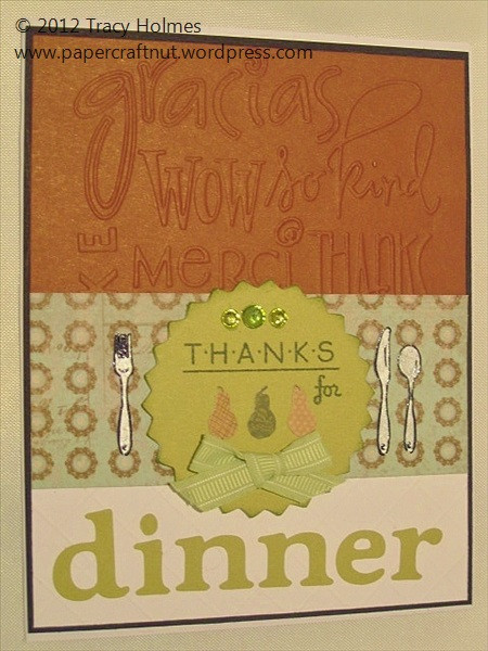 Thanks For Dinner
 thank you card