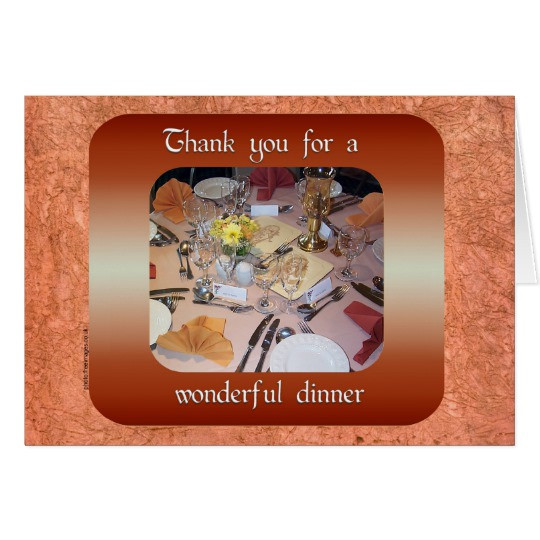 Thanks For Dinner
 Thank You for Dinner Card