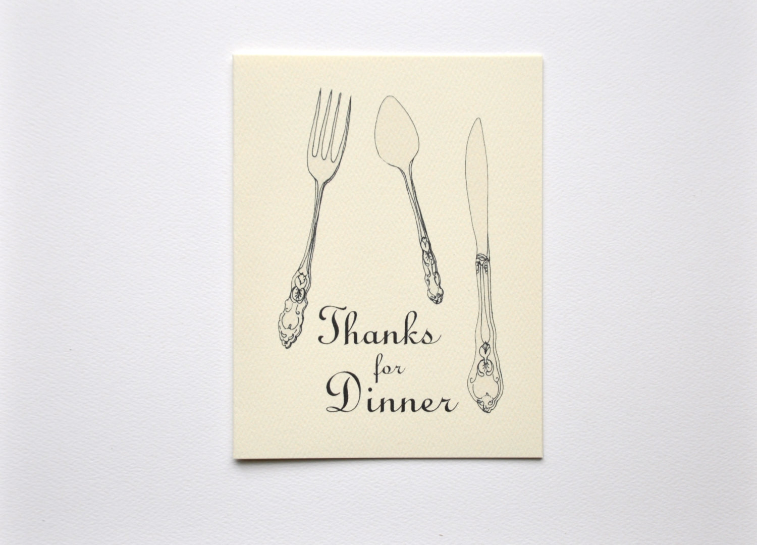 Thanks For Dinner
 Thanks for Dinner Note Cards