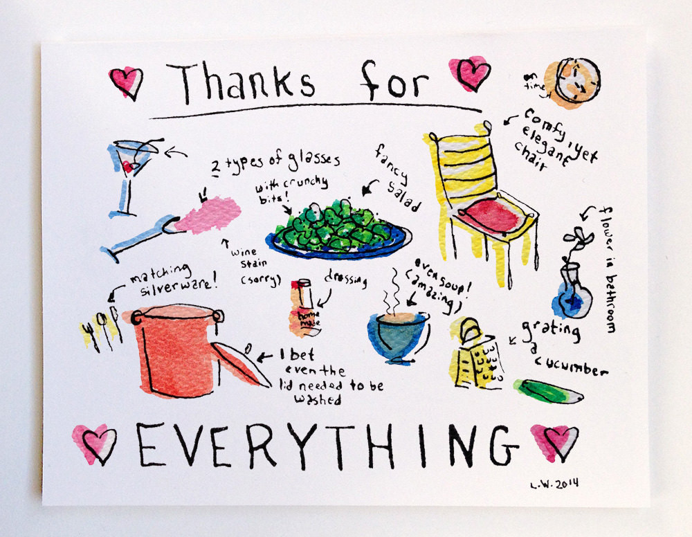 Thanks For Dinner
 Thank you for dinner greeting card