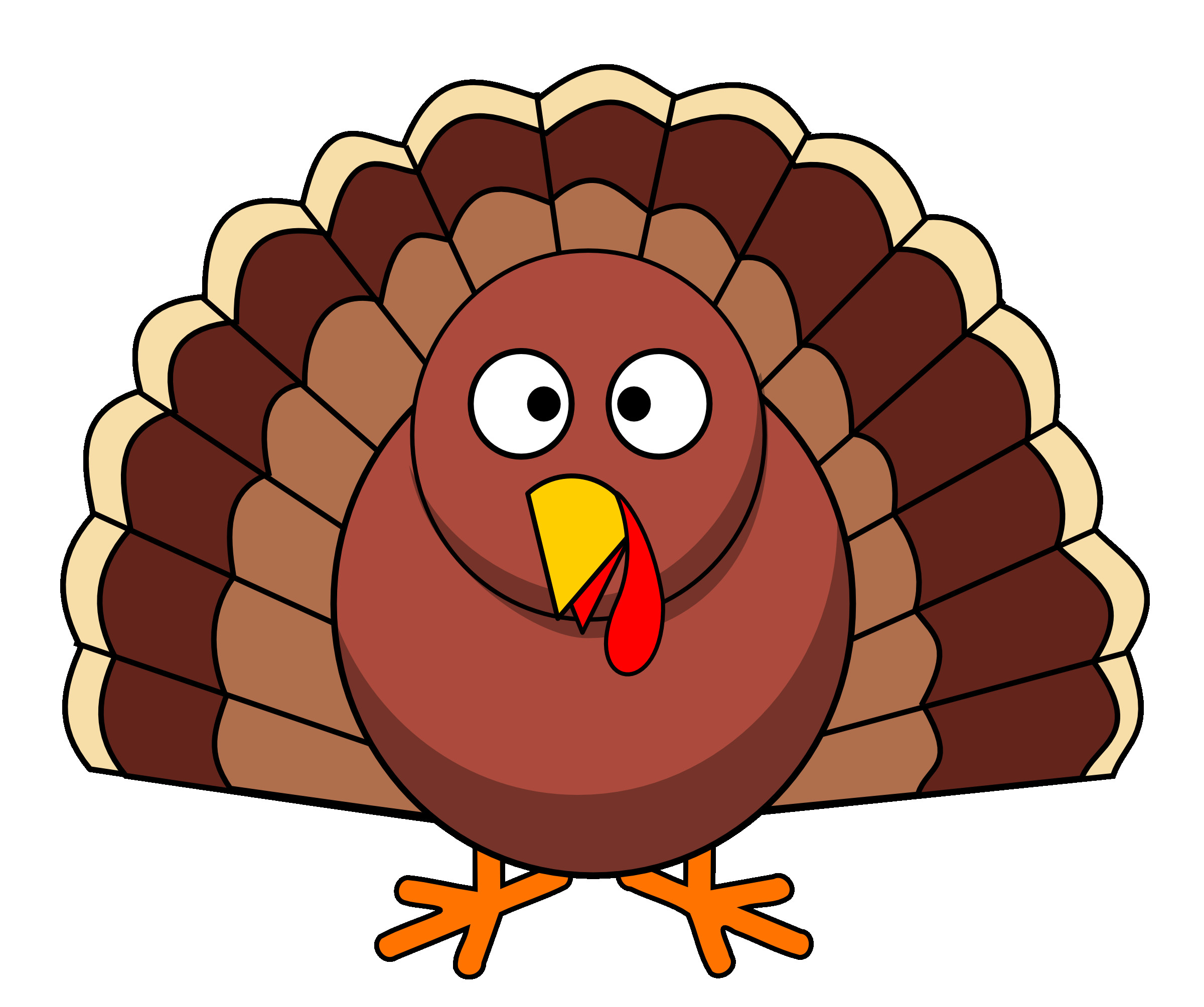 Thanksgiving Turkey Clip Art
 Happy thanksgiving turkey clipart black and white Clipartix