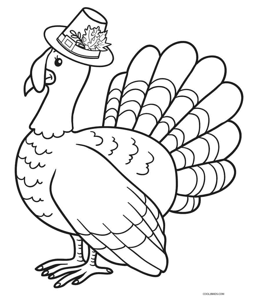 Thanksgiving Turkey Coloring Pages
 Free Printable Turkey Coloring Pages For Kids