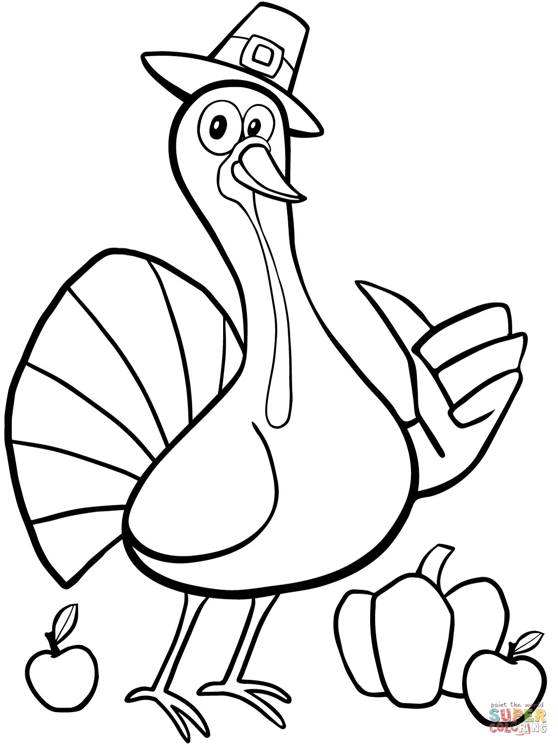 Thanksgiving Turkey Coloring Pages
 Cool Thanksgiving Turkey coloring page