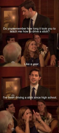 The Office Dinner Party Bloopers
 When Jim accidentally reveals Pam s pregnancy at their