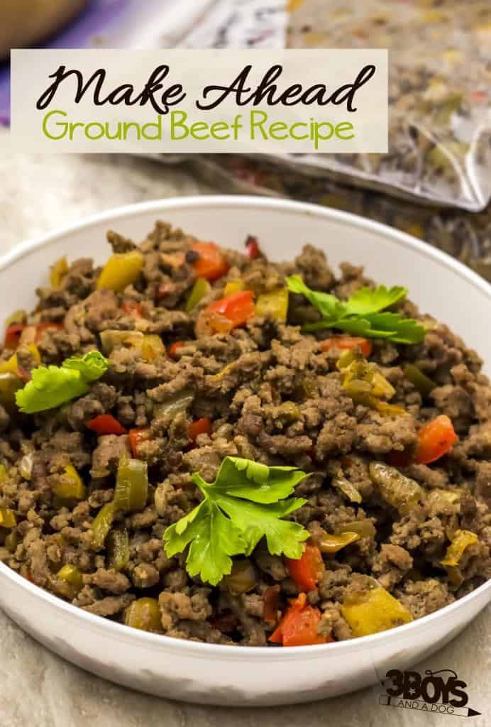 Things To Make With Ground Beef
 Make Ahead Ground Beef OAMC Recipe – 3 Boys and a Dog