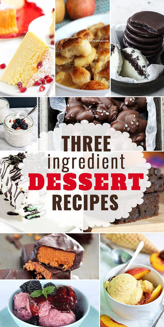 Three Ingredients Desserts
 Bright Beautiful Spaces