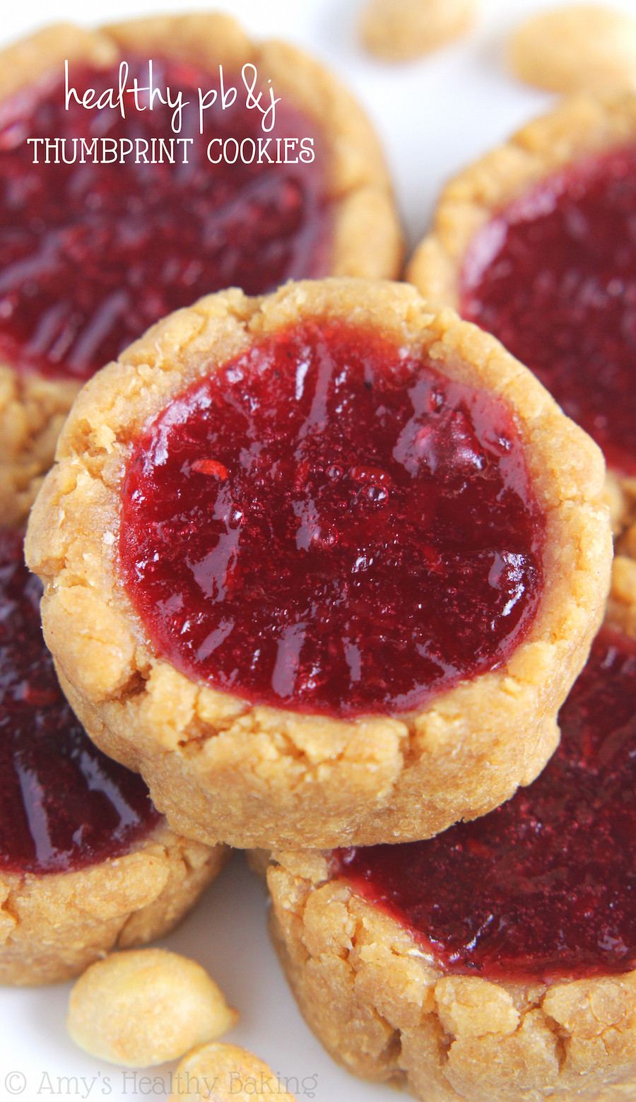 Thumbprint Jam Cookies
 Peanut Butter & Jam Thumbprint Cookies