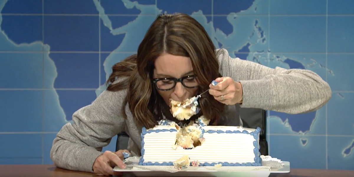 Tina Fey Sheet Cake
 The Evolutionary Reason Trump Makes Tina Fey Want to Eat