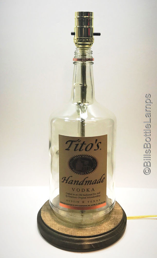 Tito'S Vodka Drinks
 TITO S VODKA 1 75L Bottle TABLE LAMP Bar Light w Wood