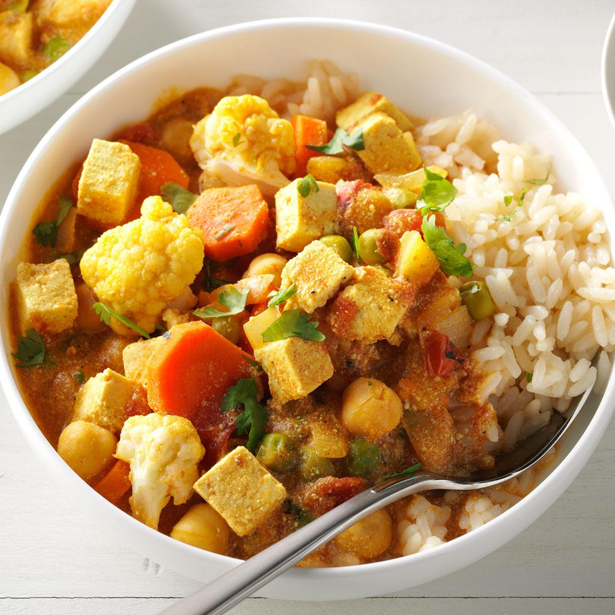 Tofu Curry Recipes
 Cauliflower & Tofu Curry Recipe