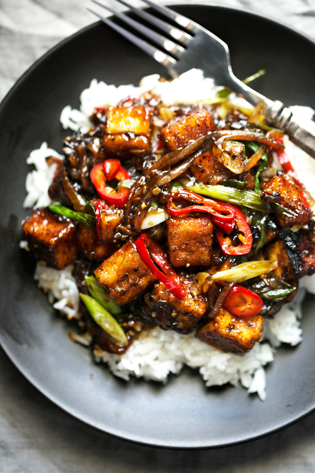 Tofu Stir Fry Recipes
 Crispy Black Pepper Tofu Stir Fry Recipe