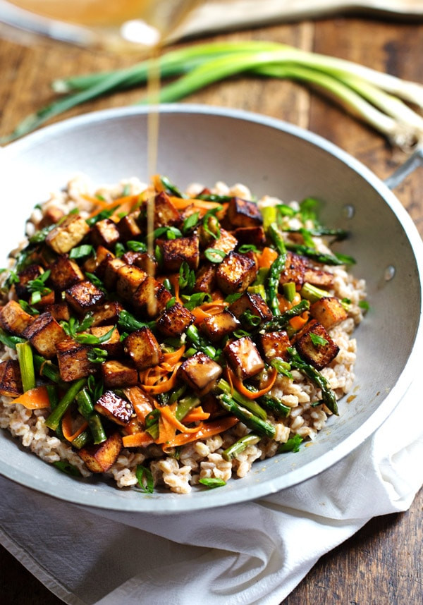 Tofu Stir Fry Recipes
 Honey Ginger Tofu and Veggie Stir Fry Pinch of Yum