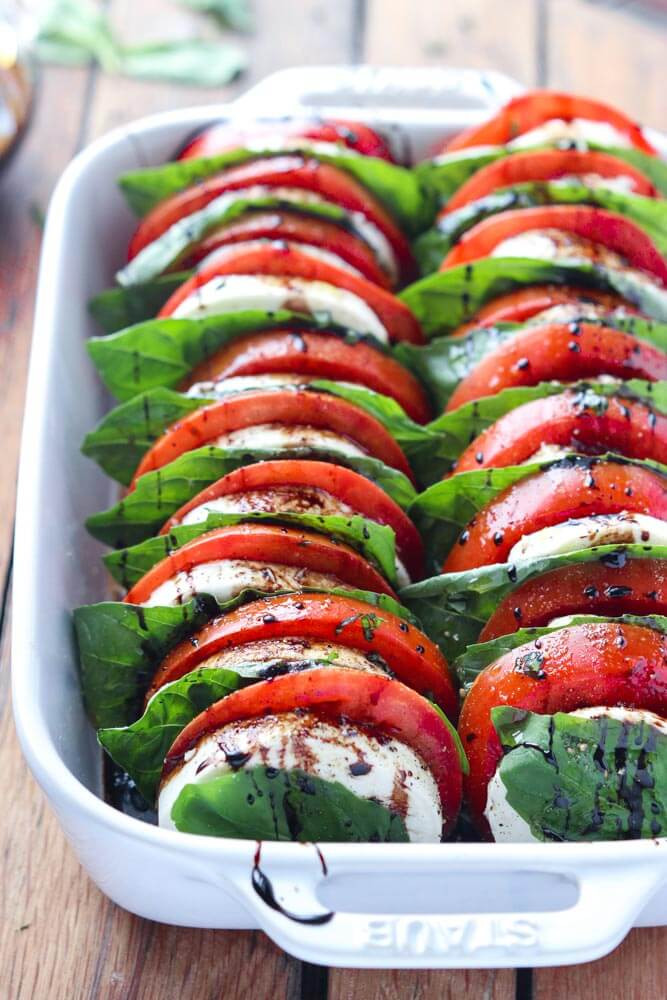 Tomato And Mozzarella Salad
 Tomato Mozzarella Salad with Balsamic Reduction