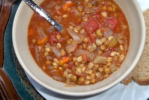 Tomato Based Soups
 Tomato lentil and barley soup