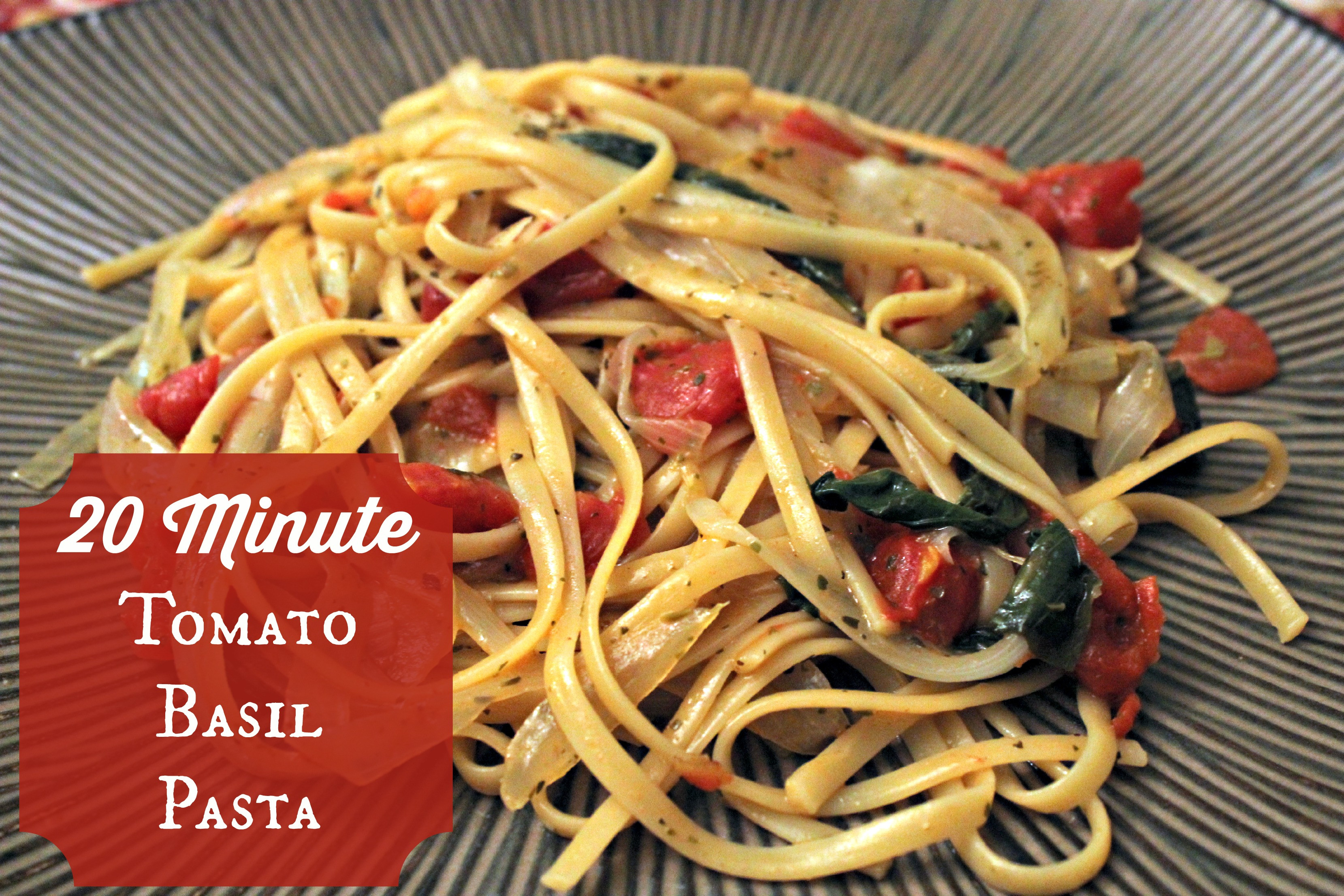 Tomato Basil Pasta
 Tasty Thursdays 20 Minute " e Pot" Tomato Basil Pasta