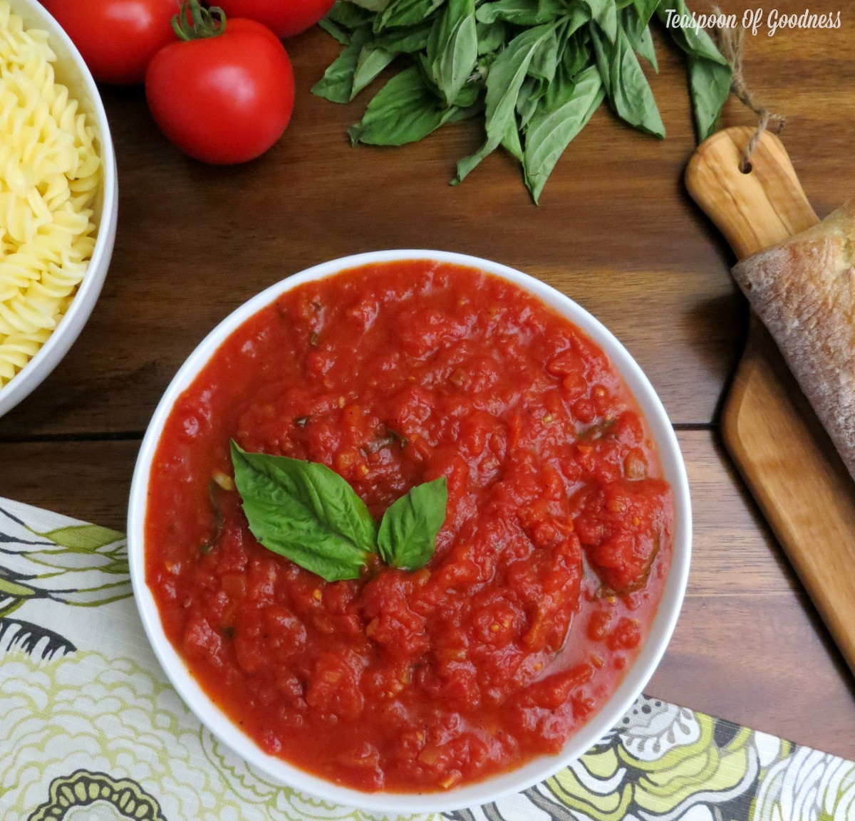 Tomato Basil Pasta Sauce
 Homemade Marinara Sauce Tomato Basil Teaspoon Goodness