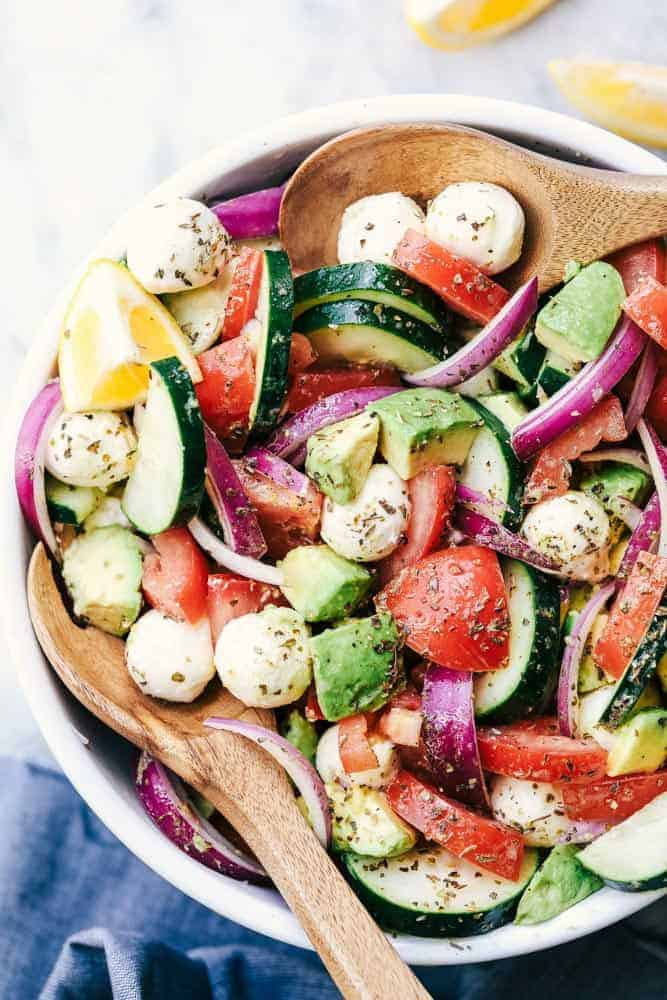 Tomato Salad Recipes
 Italian Avocado Cucumber Tomato Salad