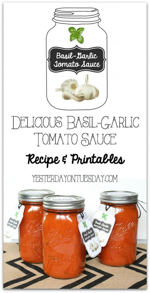 Tomato Sauce Canning Recipe
 Delicious Basil Garlic Tomato Sauce Recipe and canning