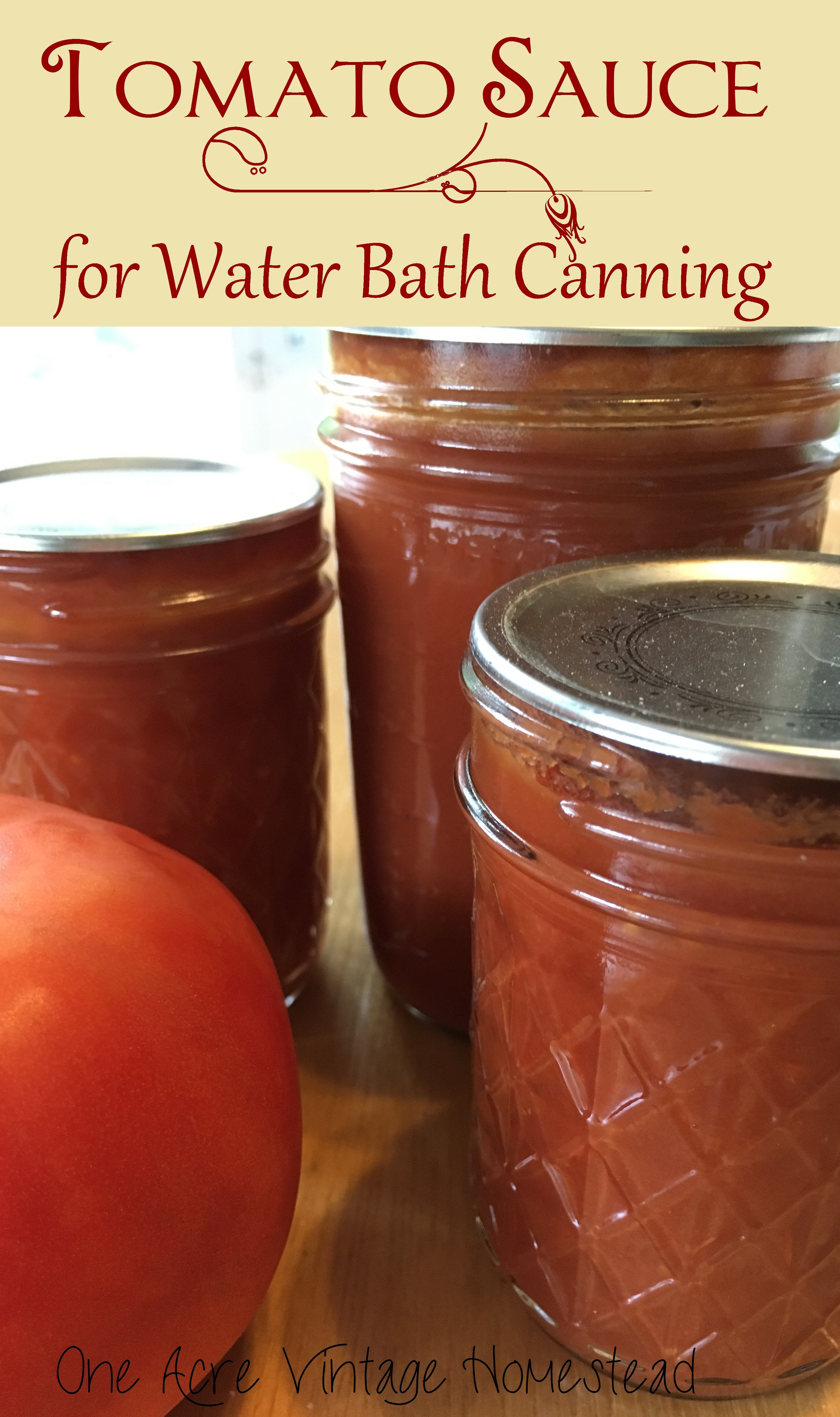 Tomato Sauce Canning Recipe
 Tomato Sauce A Water Bath Canning Food Preservation Recipe