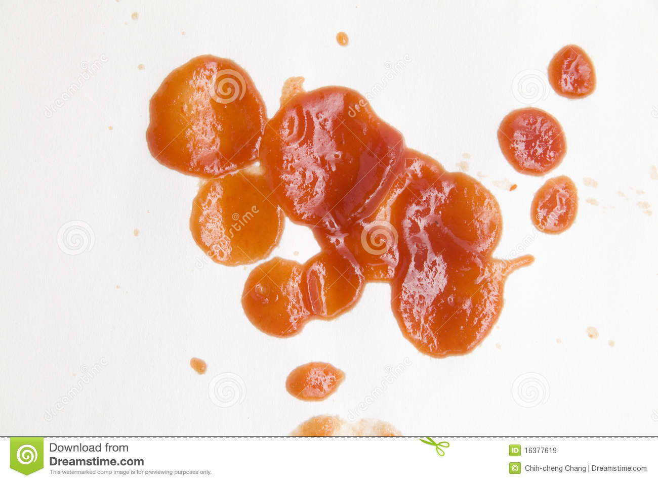 Tomato Sauce Stain
 The Tomato Ketchup Stains Royalty Free Stock