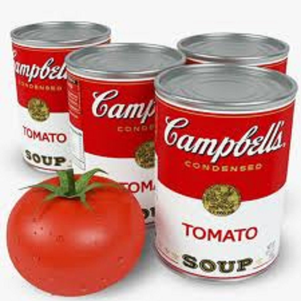 Tomato Soup Can
 12 CAMPBELL S TOMATO SOUP 10 OUNCE CANS