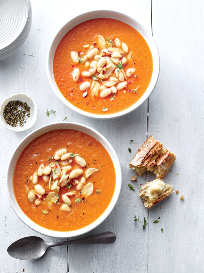 Tomato Soup From Tomato Paste
 Silky Tomato Soup with White Beans and Garlic Oil Recipe
