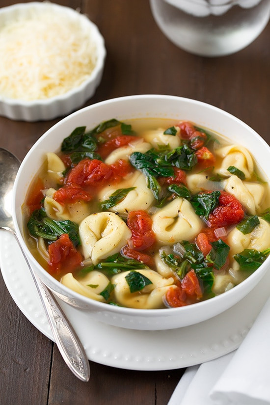 Tomato Tortellini Soup
 Crafty Go Lucky Fresh Spinach Tomato and Garlic