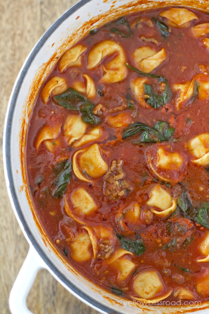 Tomato Tortellini Soup
 Tortellini Soup with Italian Sausage & Spinach with