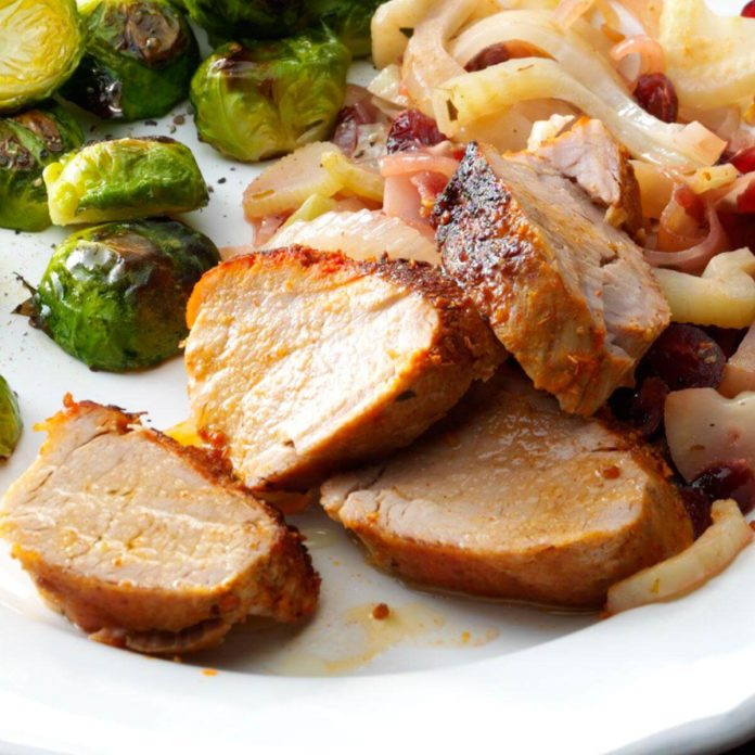 Top Rated Pork Tenderloin Recipes
 Roasted Pork Tenderloin with Fennel and Cranberries Recipe