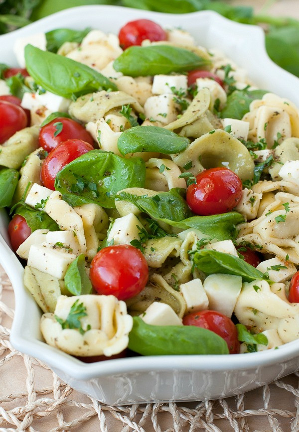 Tortellini Pasta Salad
 Caprese Tortellini Pasta Salad