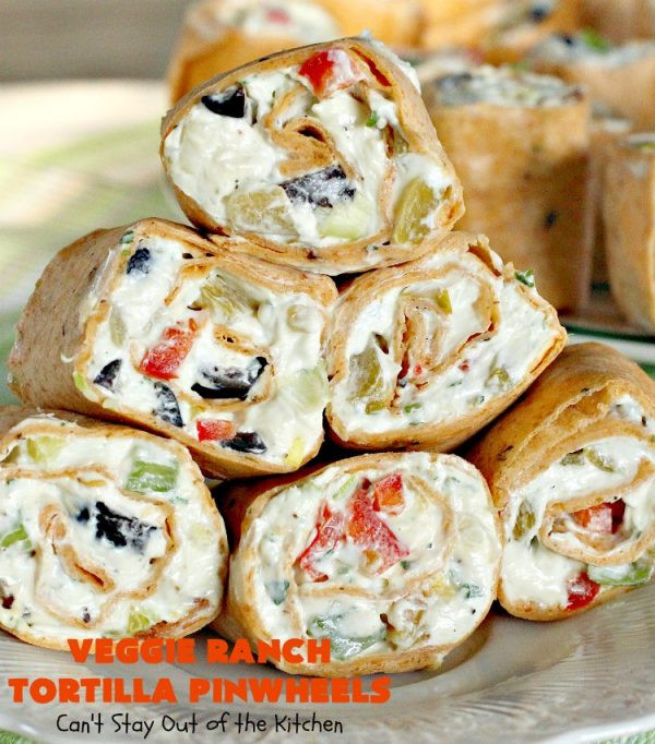 Tortilla Wraps Appetizer
 Veggie Ranch Tortilla Pinwheels Can t Stay Out of the