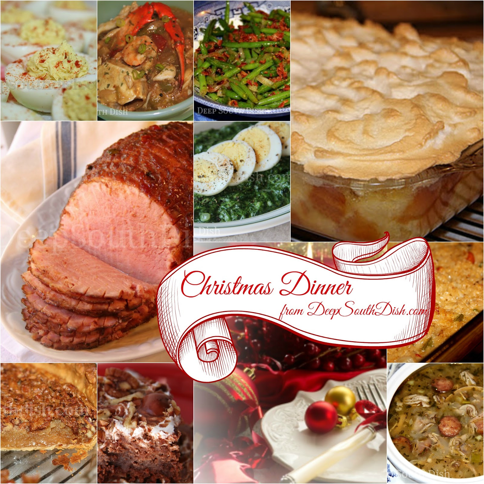 Traditional American Christmas Dinner
 Deep South Dish Southern Christmas Dinner Menu and Recipe