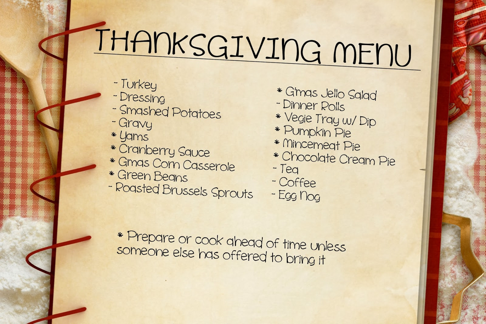 Traditional Thanksgiving Dinner Menu List
 iSavor the Weekend Thanksgiving Meal Planning Made Easy