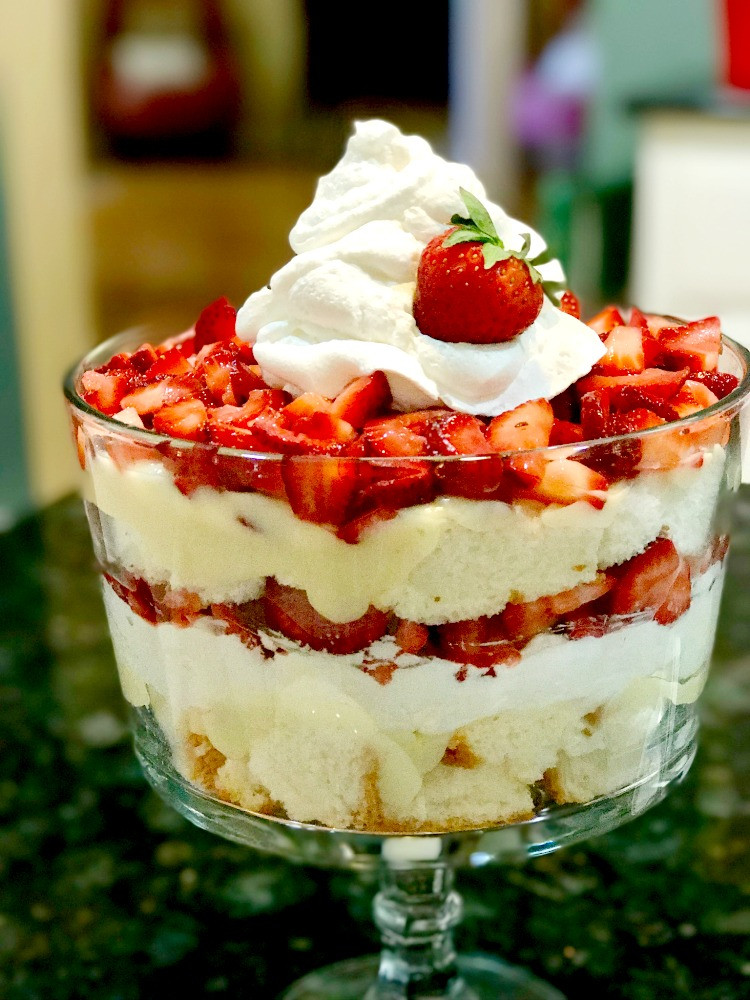 Triffle Dessert Recipe
 The Best Ever Strawberry Shortcake Trifle Un mon Designs